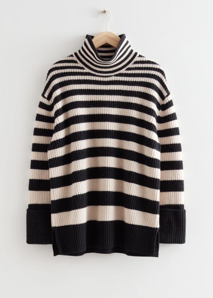 Other Stories Turtleneck Knit Sweater - Black