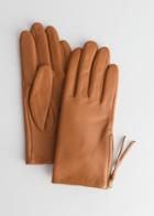 Other Stories Side Zip Gloves - Beige