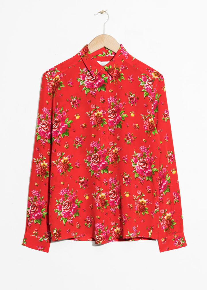 Other Stories Silk Shirt - Red