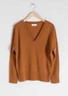 Other Stories V-neck Cashmere Sweater - Orange