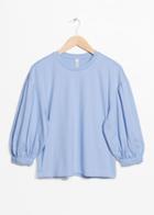 Other Stories Puff Sleeve Top - Blue