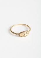 Other Stories Engraved Oval Ring - Gold