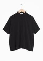 Other Stories Oversized Buttoned Top - Black