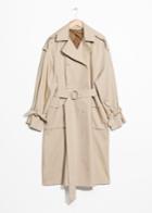 Other Stories Oversized Trench Coat - Beige