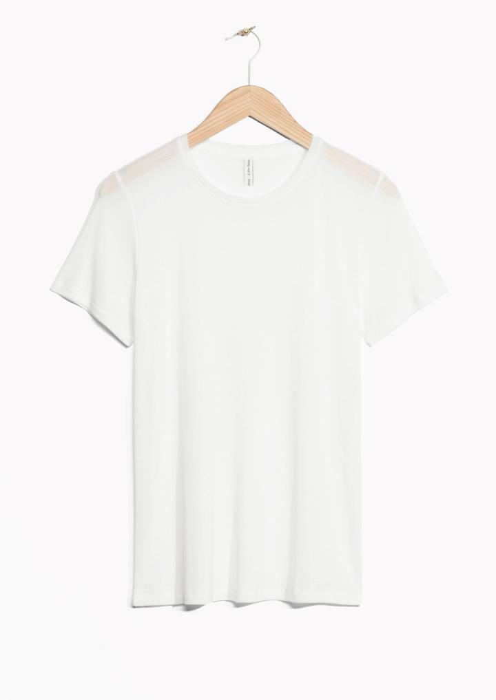 Other Stories Straight Fit Lyocell T-shirt