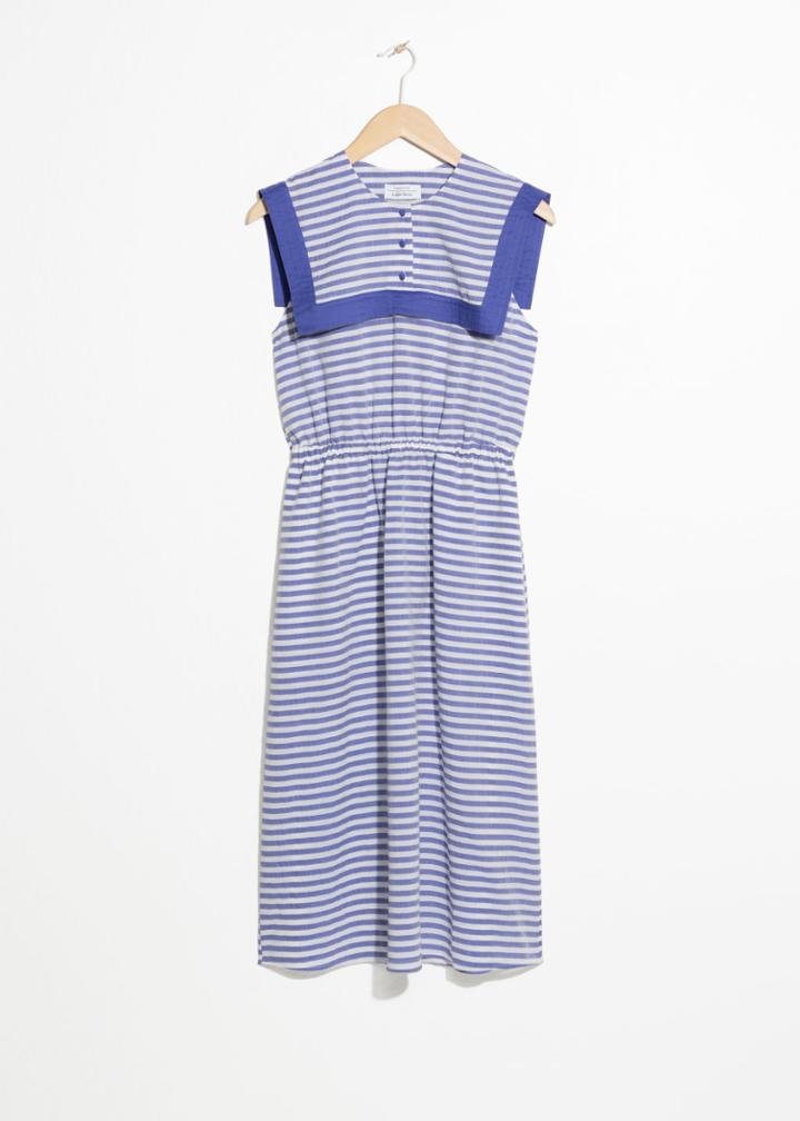 Other Stories Nautical Sailor Dress - Blue
