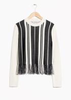 Other Stories Striped Fringe Knit