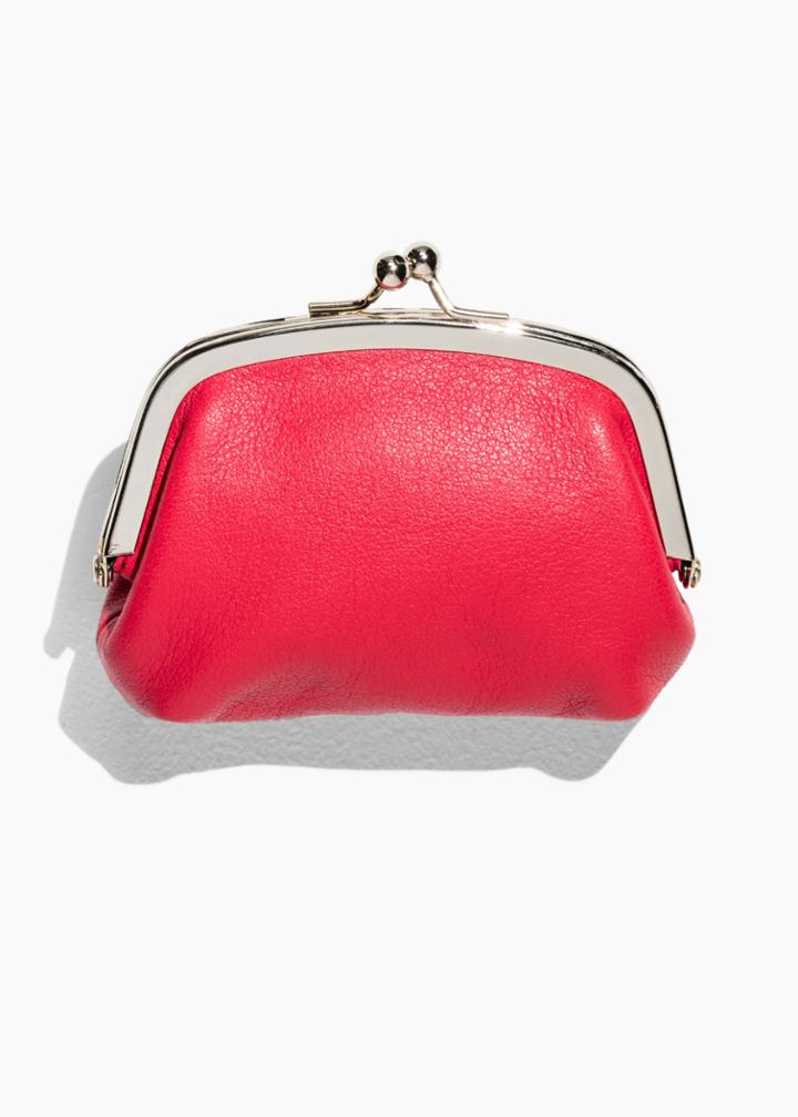 Other Stories Leather Coin Purse - Pink