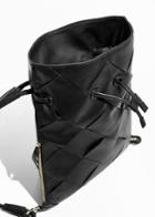 Other Stories Braided Leather Backpack - Black