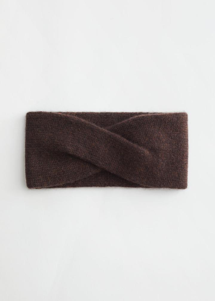 Other Stories Cashmere Knitted Headband - Brown