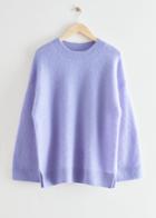 Other Stories Oversized Mohair Knit Sweater - Purple