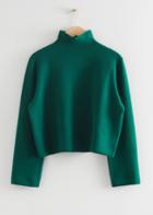 Other Stories Boxy Turtleneck Knit Sweater - Green