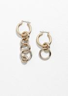 Other Stories Asymmetric Circle Link Earrings - Gold