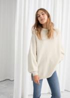 Other Stories Oversized Wool Blend Sweater - Beige