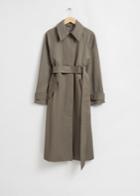Other Stories Relaxed Mid-length Trench Coat - Green