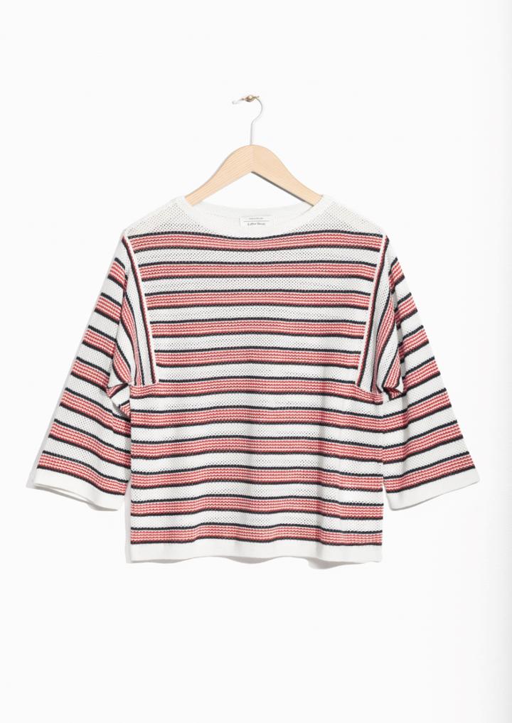 Other Stories Striped Oversized Top