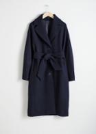 Other Stories Belted Wool Coat - Blue