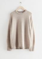 Other Stories Oversized Knit Sweater - Brown