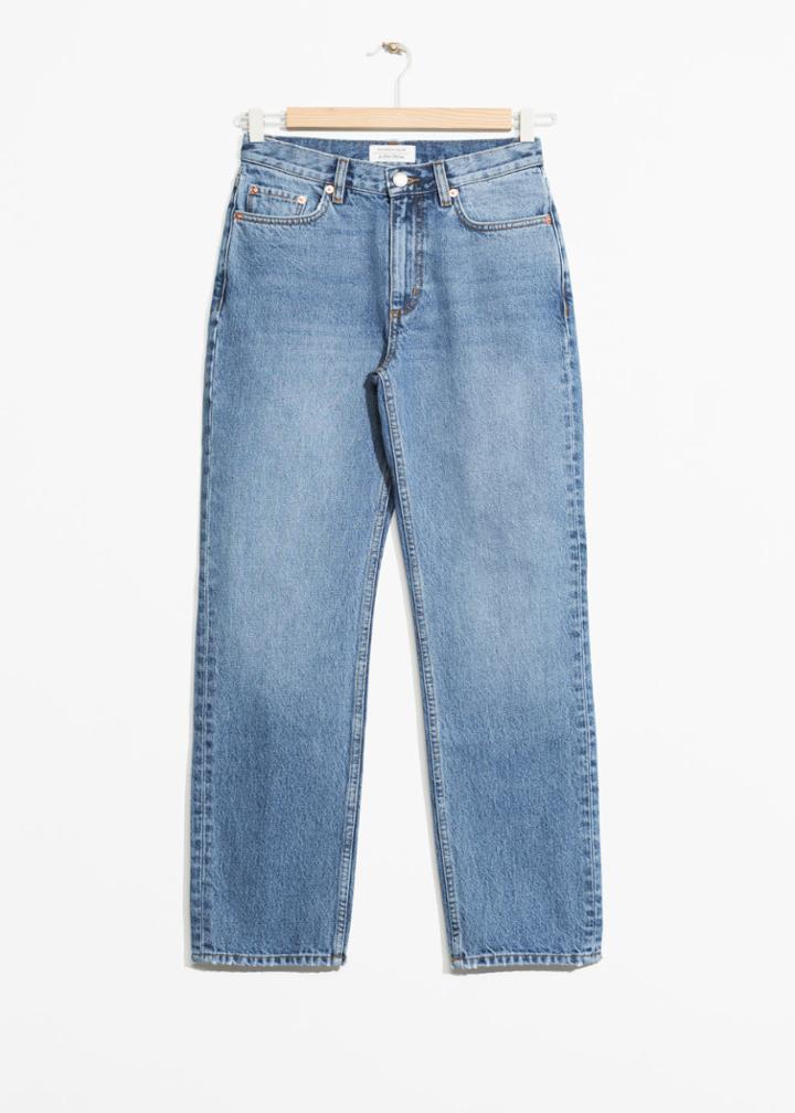 Other Stories Straight Light Wash Jeans - Blue