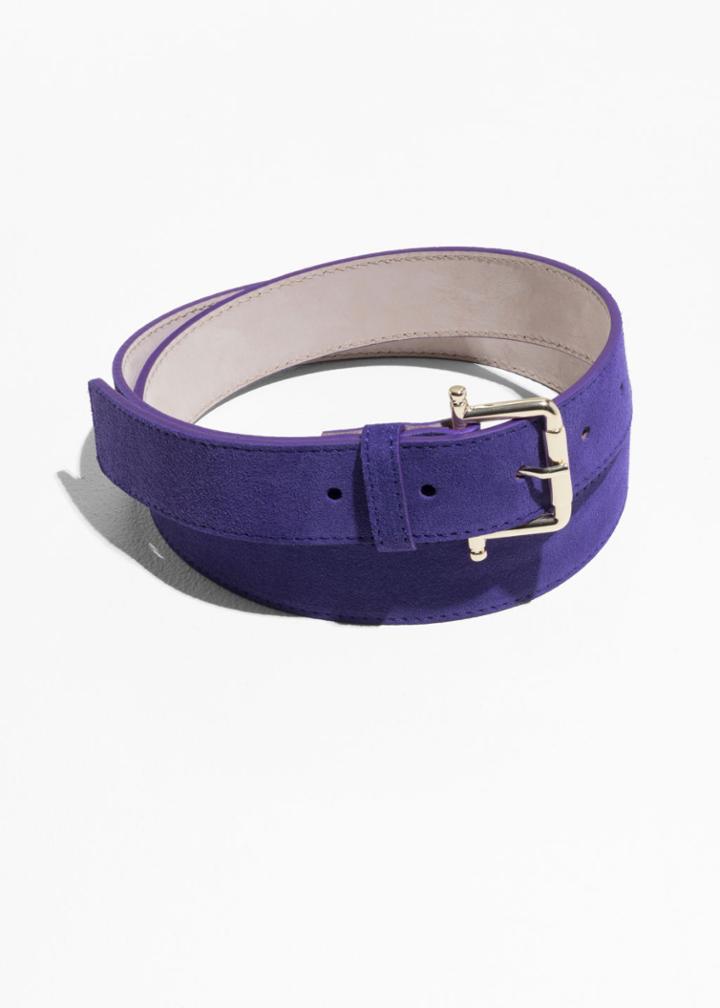 Other Stories Leather Belt - Pink