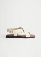 Other Stories Criss-cross Leather Sandals - White