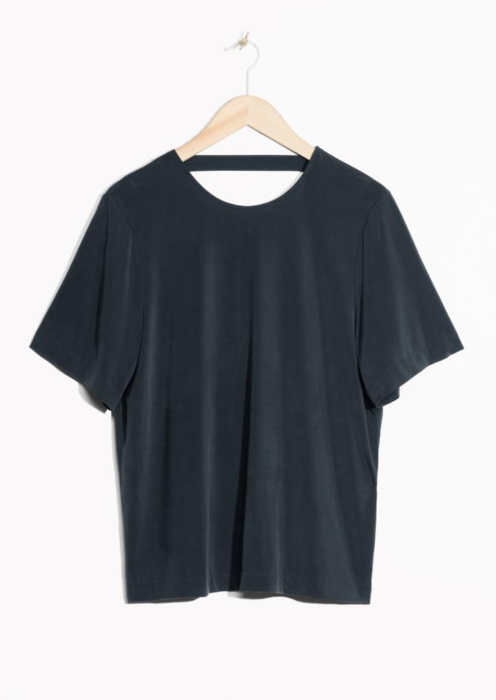 Other Stories Open Back Cupro Top