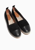 Other Stories Leather Toe Espadrilles - Black