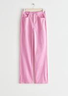 Other Stories Straight Corduroy Trousers - Pink