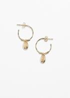 Other Stories Puka Shell Hoop Earrings - Gold