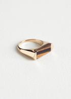 Other Stories Tiger's Eye Ring - Yellow
