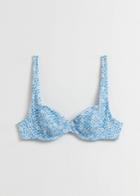 Other Stories Underwire Balconette Bikini Top - Blue