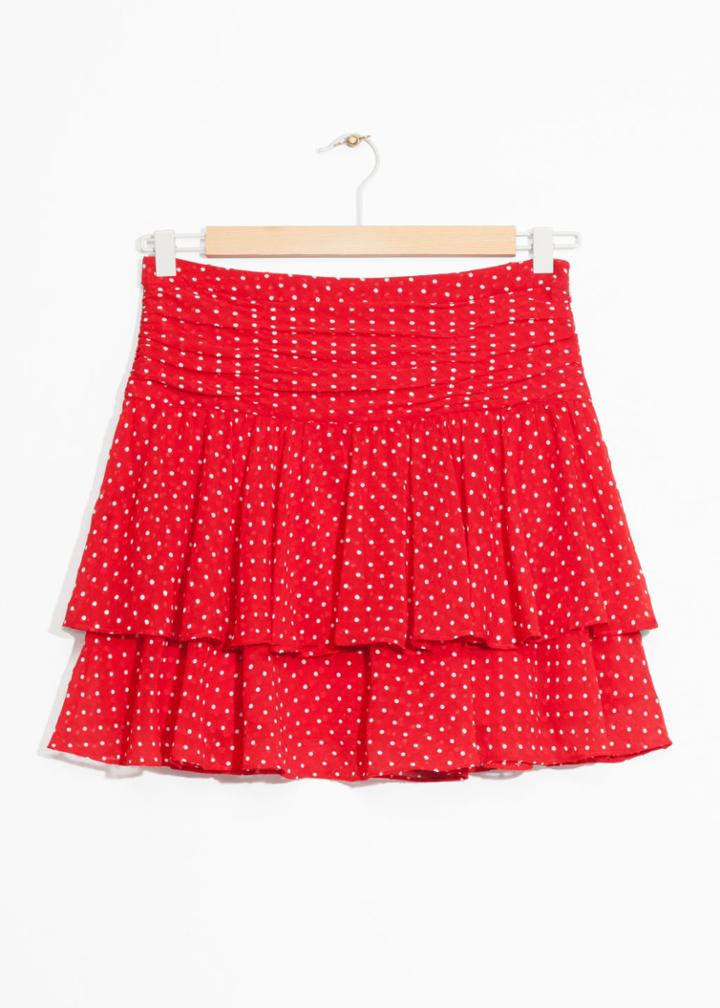 Other Stories Frill Skirt - Red