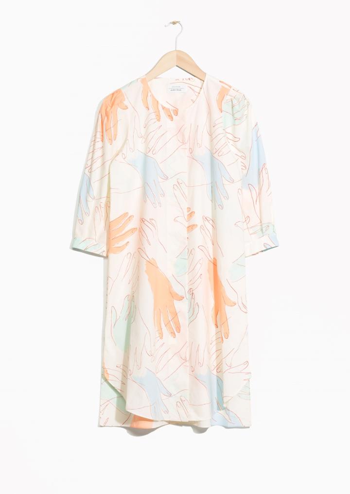 Other Stories Cotton Hand Print Dress