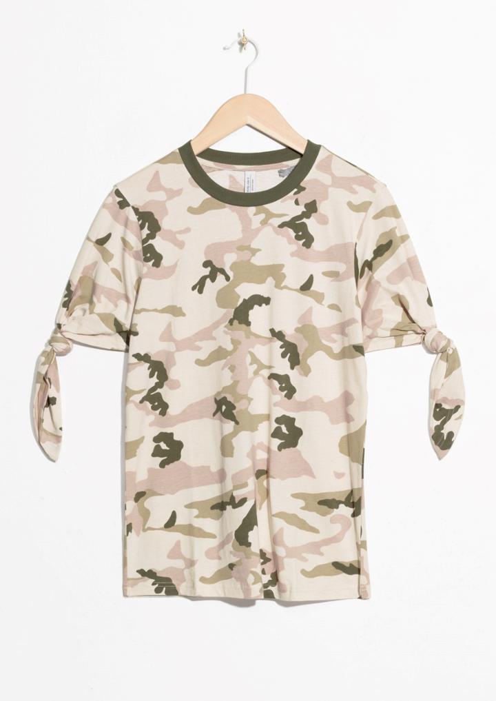 Other Stories Camo Tie Shirt