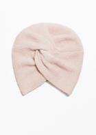 Other Stories Twist Beanie In Mohair Blend - Pink