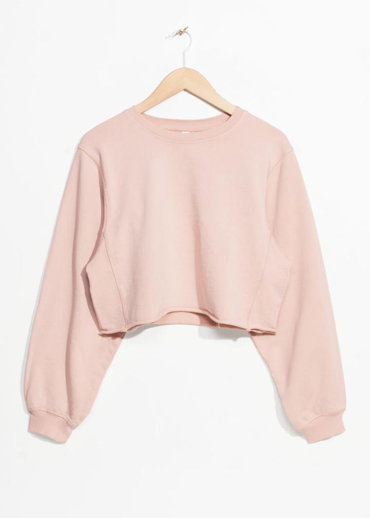 Other Stories Crop Sweater - Orange