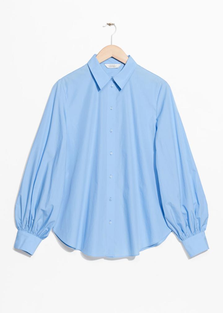 Other Stories Voluminous Sleeve Blouse - Blue