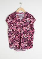Other Stories Tropical Orchid Top - Red