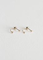 Other Stories Drop Back Earrings - Gold