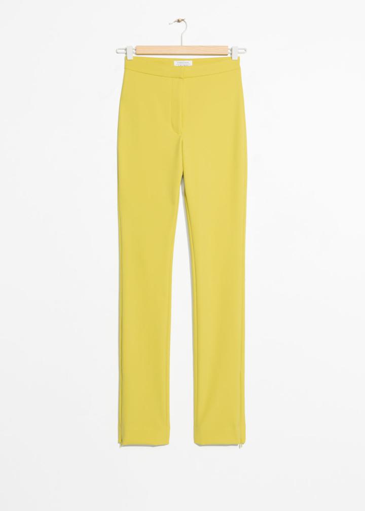 Other Stories Skinny Trousers - Yellow
