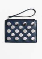 Other Stories Snap Studded Leather Pouch