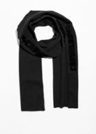 Other Stories Wool Text Tube Scarf - Black