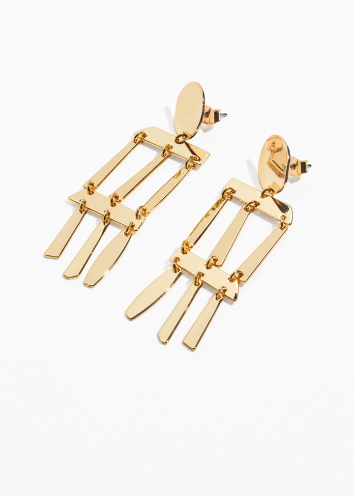 Other Stories Abstract Hanging Earrings - Gold