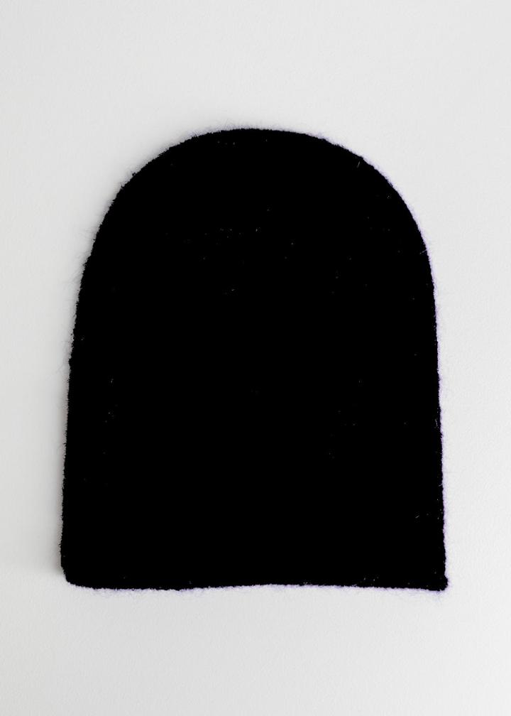 Other Stories Slouchy Wool Blend Beanie - Purple