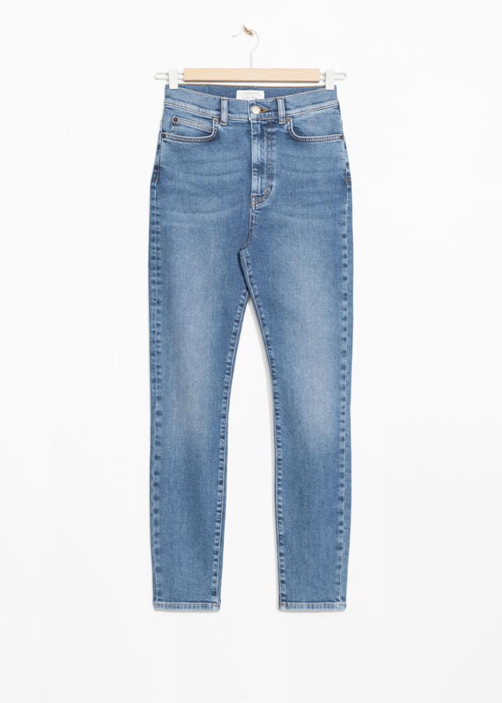 Other Stories High Super Slim Jeans - Blue