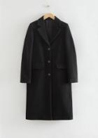 Other Stories Relaxed Fit Wool Coat - Black