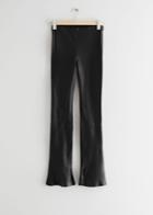 Other Stories Fitted Leather Trousers - Black