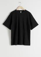 Other Stories Oversized Cotton Tee - Black