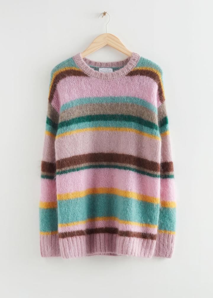 Other Stories Relaxed Mohair Knit Sweater - Beige