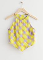 Other Stories Cropped Scarf Top - Yellow